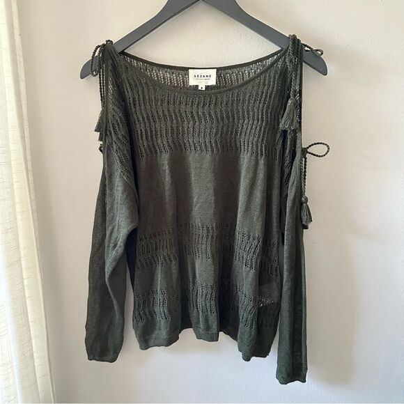 Sezane Cold Shoulder Sweater - Picture 2 of 5